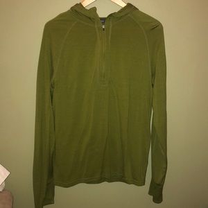 Ibex Merino Wool half-zip hooded shirt